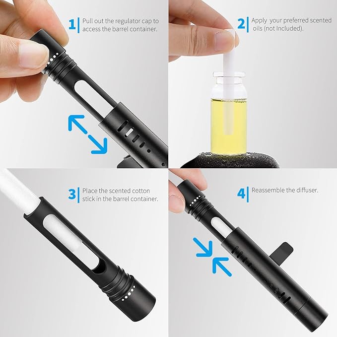 iPick Image for Ford Bronco Black Aluminum Car Vent Air Freshener Clip with adjustable window and 10 Refill Sticks
