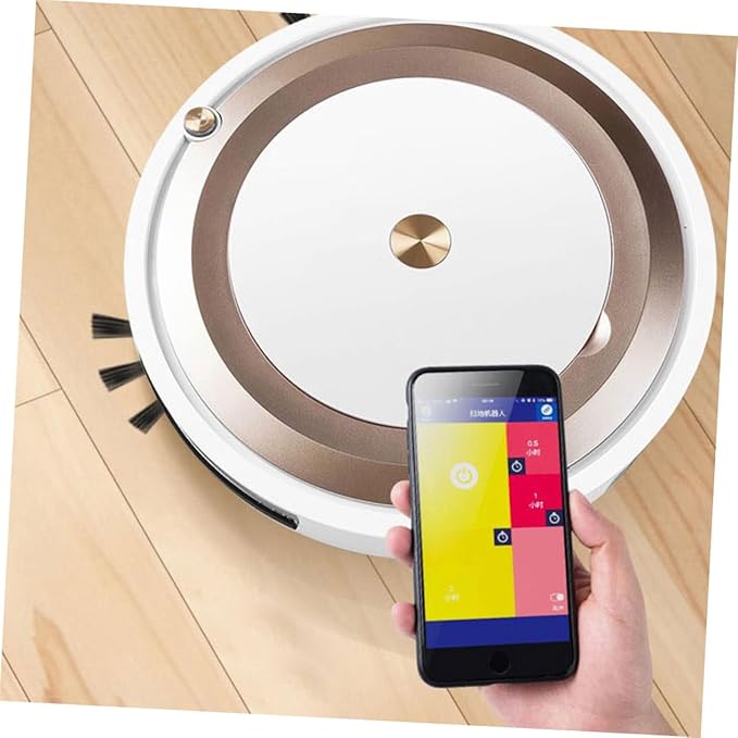 Smart Smartphone Control Compact Floor Mopping and Suction Upgraded for Home Use on Carpets and Hard Floors