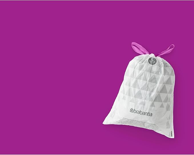 Brabantia 361982 40 Trash Bags Dispenser 2.6-3.2 Gallon White