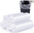 200 Count 8 Gallon Trash Bags Clear Medium Garbage Bags 1.1 mil Strong Leakage-FreeUnscented 30 Liter Thick for Bathroom Office Kitchen Waste Basket Trash Can (Clear 8 Gallon-200 Count)