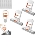 Mini Foldable Desktop MopPortable Self-Squeeze Short MopWet and Dry Use Cleaning Systemfor Bathroom Kitchen Desktop Glass Living Room Car(3 Pcs with 6pcs Heads)