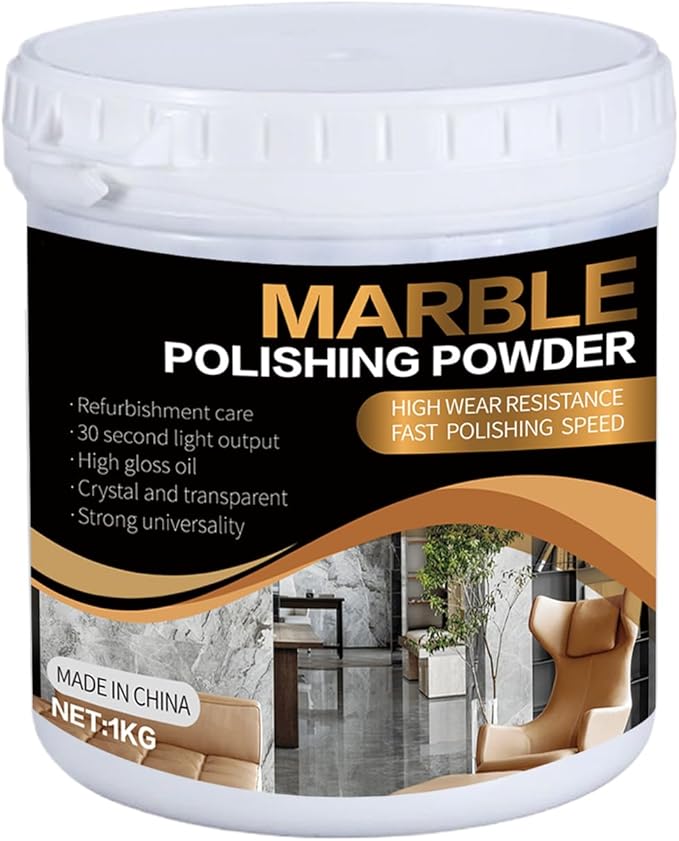 Marble Polishing Powder – for Granite Marble &amp Stone SurfacesHelps Restore Shine and Improve Surface Gloss – For Countertops Floors &amp Walls – 2.2 LB(1 Piece)