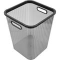Trash Can Small Plastic Wastebasket Black Kitchen Bathroom Office Household Garbage Bin