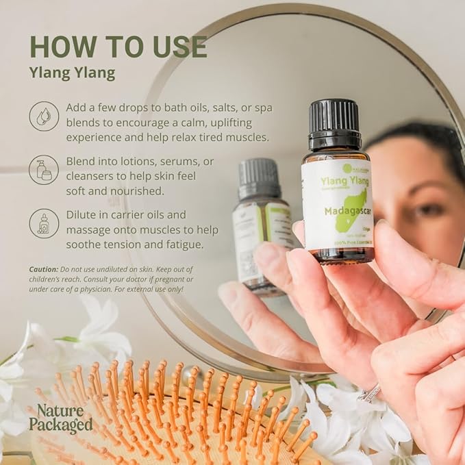 Ylang Ylang Essential Oil - Direct from Malagassi Essential Oils Madagascar - Steam Distilled - Aceite de Ylang Ylang for Aromatherapy Diffuser DIY Candle and Soap Making - 2lbs