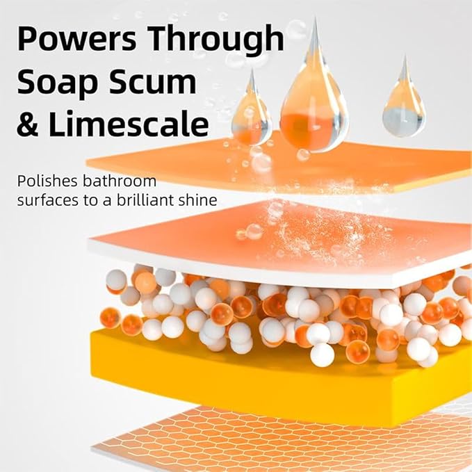 Lemon-Scented Bathroom Cleaner SprayDaily Household Powerful CleanerBubbles Spray for Tile Bathtub Glass &amp Wall (2PCS)