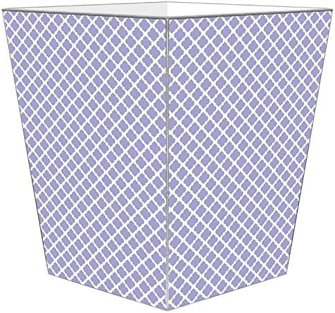 Marye-Kelley- Lavender Chelsea Wastepaper Basket Wood Wastepaper Basket Decoupage Handmade Made in The USA