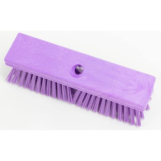 SPARTA Plastic Floor Scrub Brush Brush Head Only Deck Brush with ACME Standard Thread Fitting for Deck Industrial Kitchens and Hospitals 10 Inches Purple