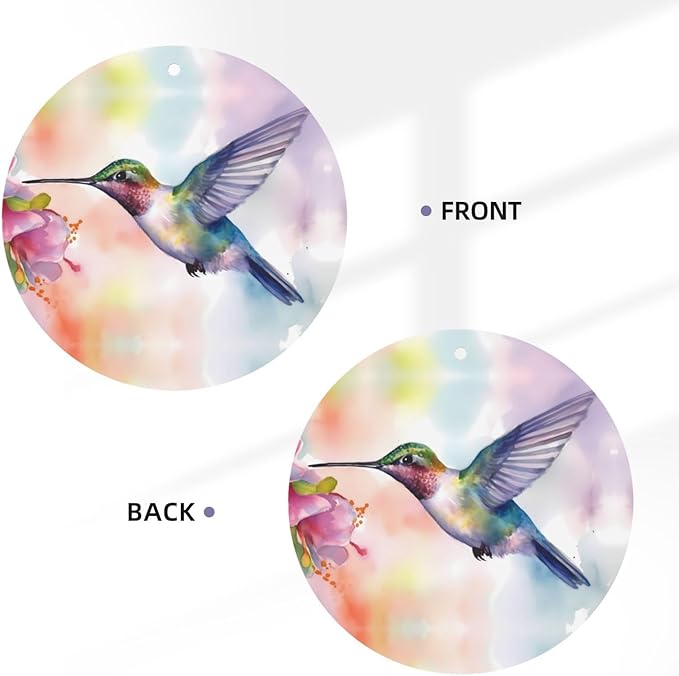 40 PCS Hanging Car Air Freshener Double Sided Cute Hummingbirds Automotive Interior Decor Spring Pink Floral Car Essentials for Women Men Lavender Scented
