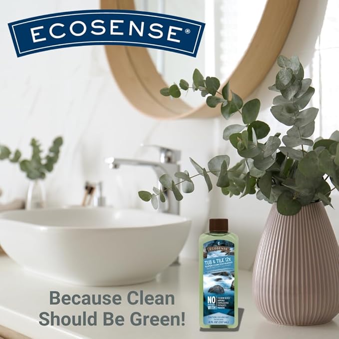 Melaleuca Tub &amp Tile 12x Bathroom Cleaner – 8 fl. oz. | Super-Concentrated Plant-Based Formula with Spray Bottle Included