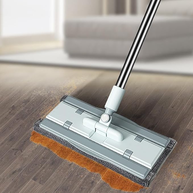 JSEIAJB Flat mop Household Ceramic Tile mop Cloth Clip Type Suction and dust Removal mop Floor mop