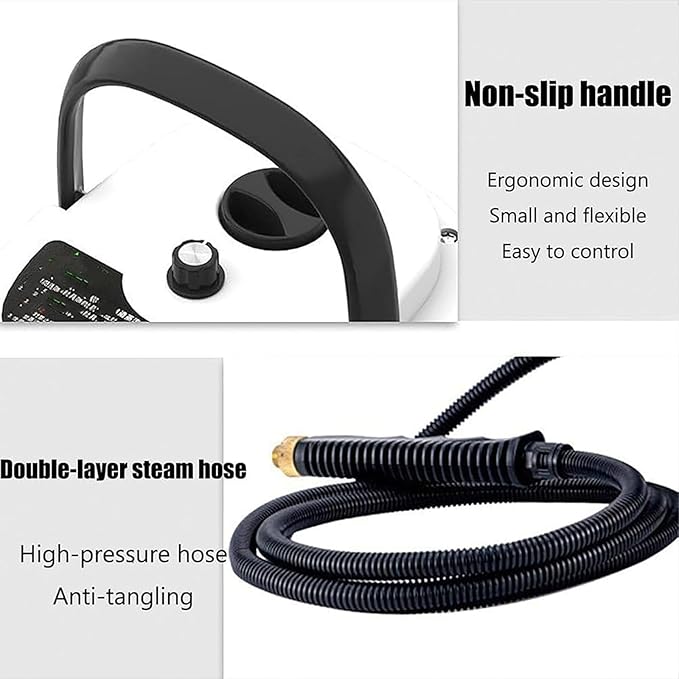Car Steam Cleaner 2500w High-Temp Portable Machine2500w Handheld High-Temperature Pressurized Steam CleanerMaquina De Vapor Para Limpiar Carros3 Brushes (W)