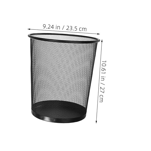 Portable Mesh Wastebasket Large Capacity Office Trash Can for Desk and Home Iron Mesh Waste Container for Bathroom and Workspace Organization