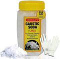 Caustic Soda Drainage Block Remover 350g with Gloves | Chimney Drain &amp Sink Cleaner | Fast-Acting Non-Toxic &amp Odorless Drain Cleaner Flakes | Swift Pipe Cleaner