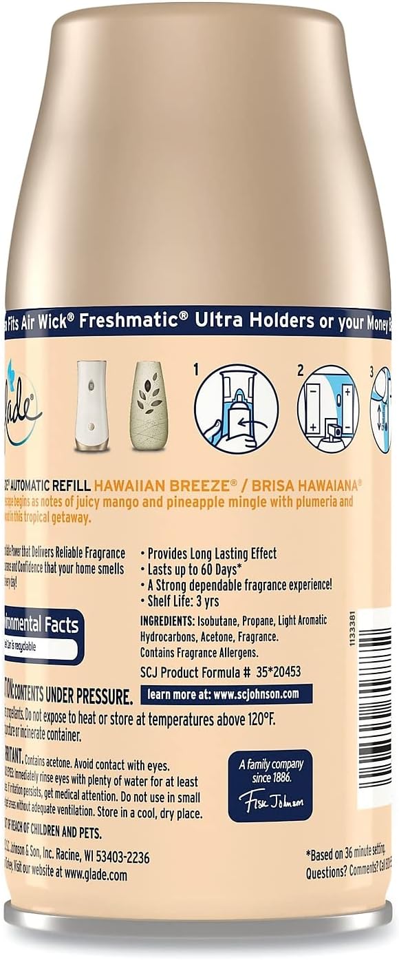 Automatic Spray Refill Hawaiian Breeze 6.2-oz. 6 pack