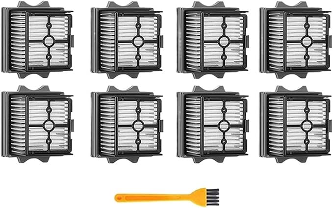 AgaShi Combo Roller BrushHepa FiltersWet Dry Cordless Vacuum Cleaner Spare Parts Accessories ReplacementCompatible for Tineco Floor One S5 (Color : 8 Filters)