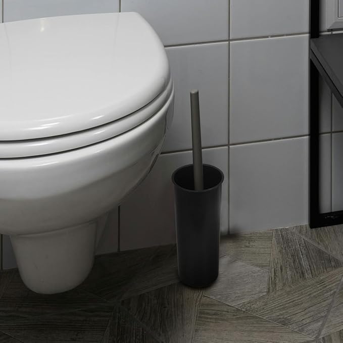 Toilet Brush Cup Holder Sturdy Plastic Bathroom Brush Container for Cleaning Essential Toilet Cleaning Tool Stylish Organized Design for Restrooms