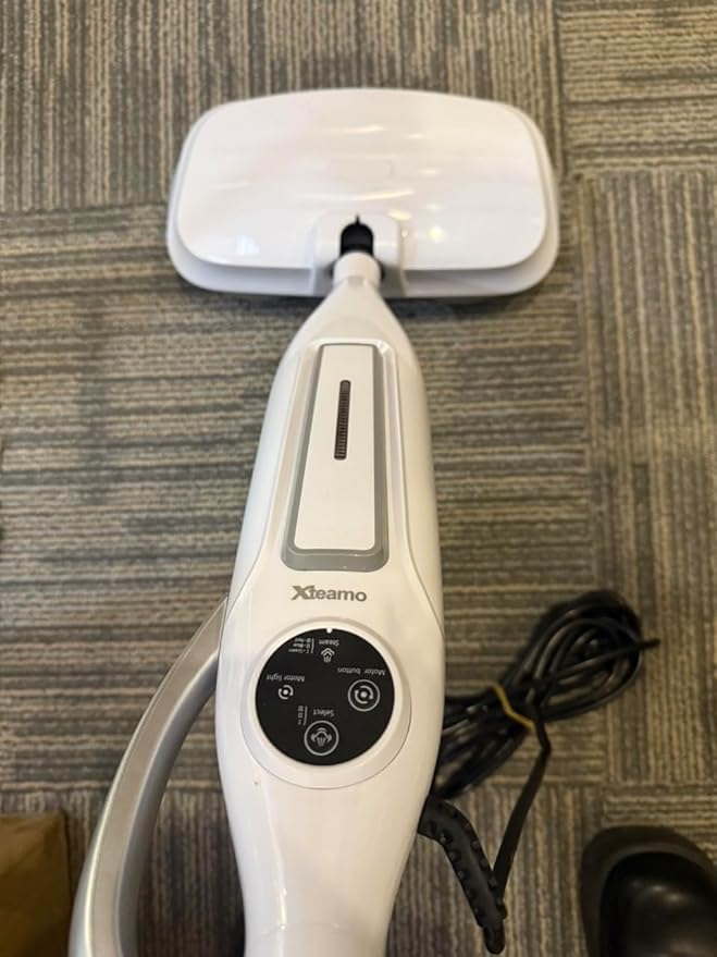 Steam Mop Cleaner with Detachable Handheld Steamer 230°F Powerful Steam Cleaner with 9 Attachments Lightweight Design with Removable Water Tank 2-Level Control and Swivel Head for Floors Carpets