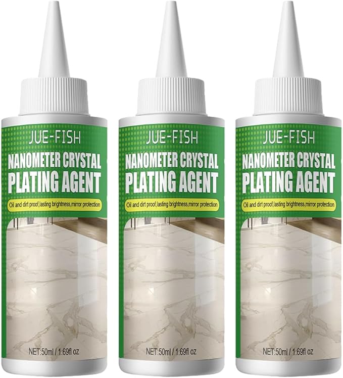 Multi-Surface Nano Crystal Coating: Granite Countertop Cleaner with Protection for Stone Surfaces - Restores Shine &amp Polishes Granite Marble Quartz Tiles and More (3 pcs)