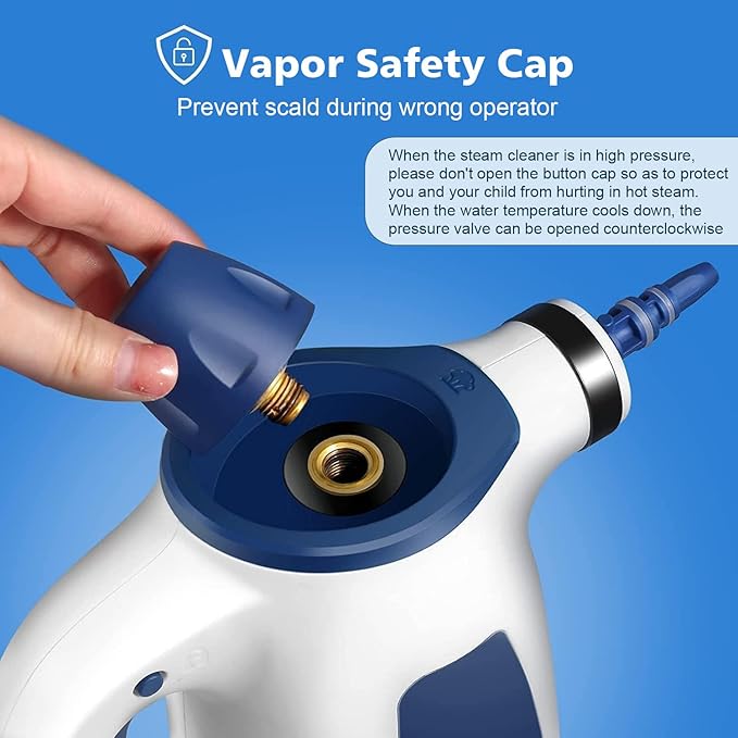 Handheld Steam Cleaner Pressurized Multi-Surface Steam Cleaner with 9 Accessories Chemical Free Steam Cleaner for Home Use Steamer for Cleaning Floor Furniture Upholstery Grout and Car
