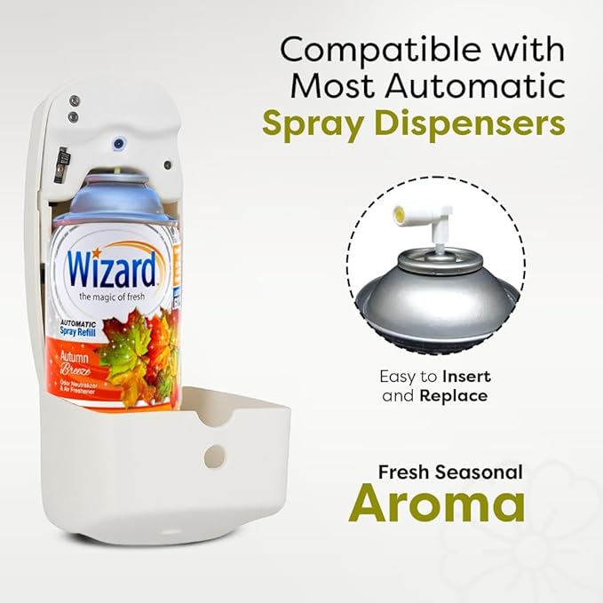 12 WIZARD AUTOMATIC SPRAY REFILLS 5 oz AUTUMN BREEZE