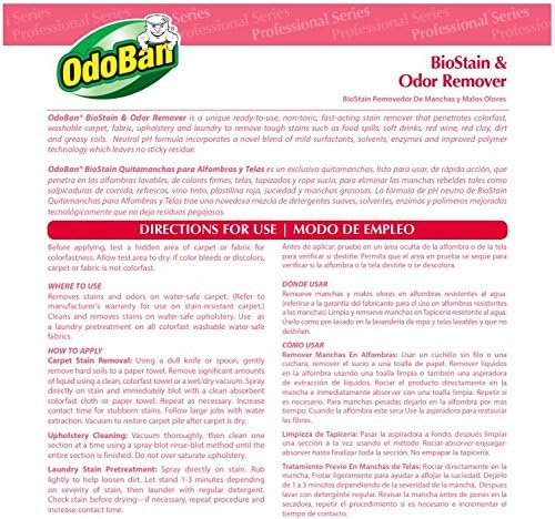 OdoBan Professional Cleaning and Odor Control Solutions Ready-to-Use Biostain and Odor Remover Made in the USA 4 Gallons