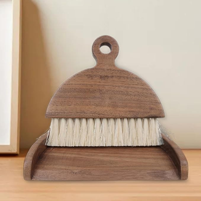 Small Hand Broom and Dustpan Set Handheld Multifunctional Sweep Cleaning Brush Desktop Broom and Dust Pan for Kitchen Sofa