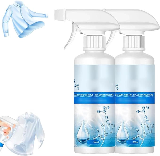 Non Ionic Emulsifier Clothing Cleaner Non-Ionic Laundry Stain Removal Emulsifier Multi-Purpose Household Cleaner Powerful Stain Remover Clothes Dry-Clean Spray for Clothes (2pcs)