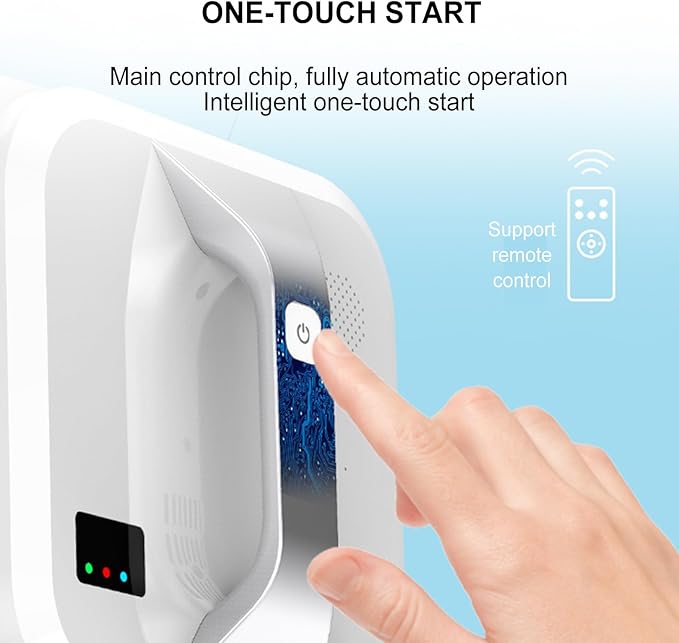 Automatic Window Cleaner Robot Smart Window Glass Cleaning Robot Remote ControI &amp 3000Pa Strong Suction No Noise For Outdoor/Indoor