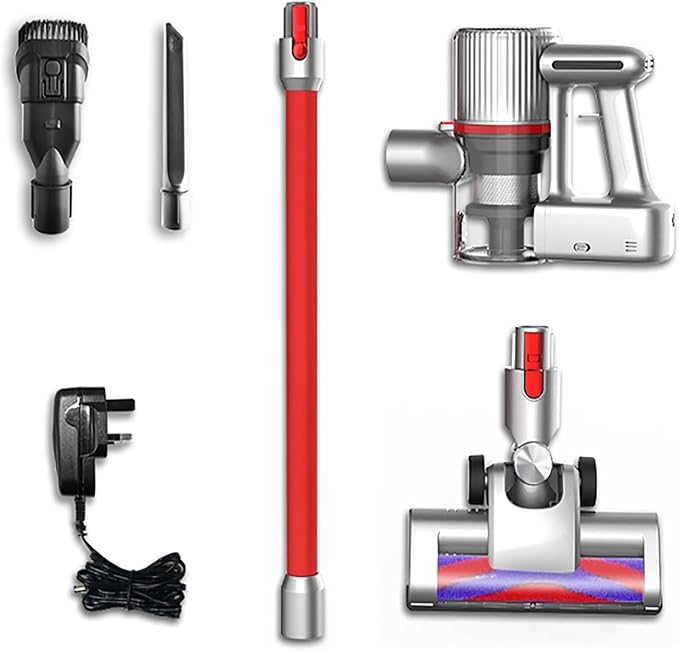 Lightweight Stick Vacuum 19 Kpa Cordless Vacuum Cleaner with Handle Powerful Suction 150W Brushless Motor Up To 45min Runtime Double Gear Speed and Easy Storage For Sofas Car and Hard Floor