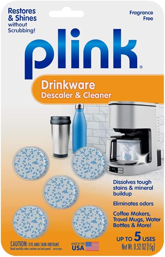 Plink PDW12T Drinkware Descaler and Cleaner 30 Tablets