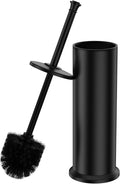 Black Toilet Brush and HolderExtra Long Handled Toilet Brush for BathroomStainless Steel Heavy Duty Toilet Bowl BrushRemovable Inner BowlDeep Cleaning Dense Bristles Cleaner Brush -Space Saving