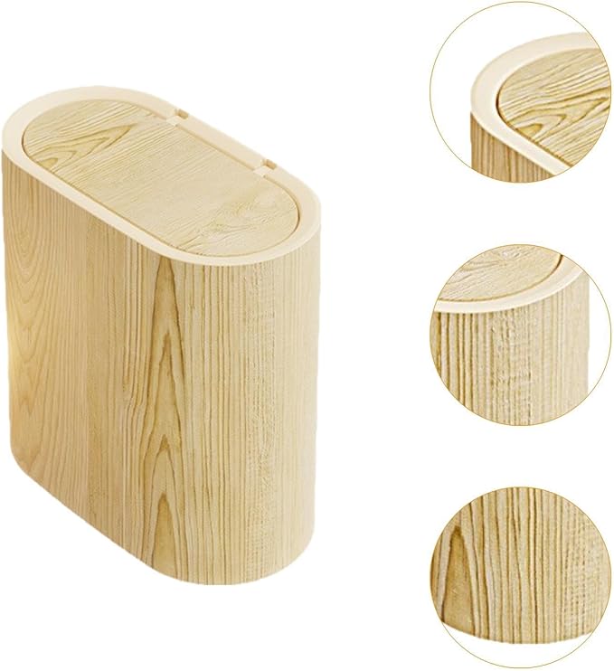 Yajuyi Trash Can Waste Paper Bucket Toilet Wastebasket Restroom Waste Basket for Office with Lid