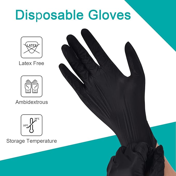 Schneider Vinyl Synthetic Exam Gloves 4 Mil Latex Free Disposable Gloves for Medical Cooking Cleaning and Food Prep