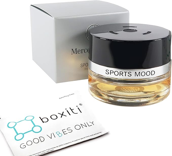 Boxiti Set – Sports Mood for Mercedes Benz Air Freshener System Genuine Perfume for Mercedes Interior Cabin Fragrance for Mercedes Cars Equipped with Air Balance Package (P21) and Boxiti Wipe