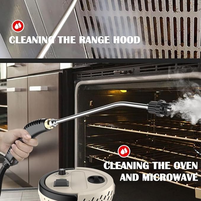 2500W Handheld Steam Cleaner Large Capacity 1400Ml Steam Cleaner High Pressure Steam Cleaner Car Portable Steam Machine Suitable for Cleaning Ovens Furniture Cars