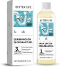 Drain Unclogging &amp Deodorizing Gel for Kitchen and Bathroom - Removes Hard Water Deposits Cleans and Deodorizes Pipes(3PCS)
