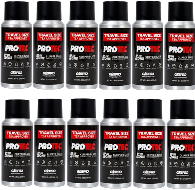 G&ampBPRO PROTEC Clipper Blade Maintenance 3.4 oz | Compact TSA-Approved Travel Size (Pack of 12)