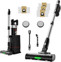 soges Auto-Empty &amp Self-Charging Cordless Stick Vacuum Cleaner with Anti-Tangle Brushroll HEPA Enclosed Barrier System Charging Dock Lightweight Handheld for Pet Hair Hard Floors 45 Min Runti