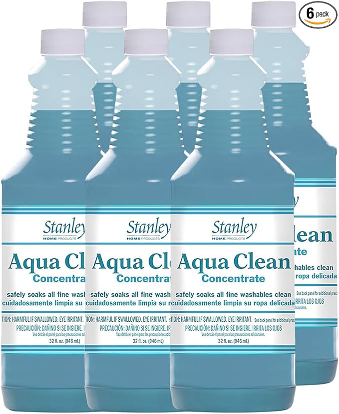 Stanley Home Products Aqua Clean Concentrate - Delicate Laundry Detergent - Gentle Formula Effectively Cleans Tough Stains in Minutes Protects Fine Wool Knits and Other Fabrics Wash Up to 64 Loads (Pa