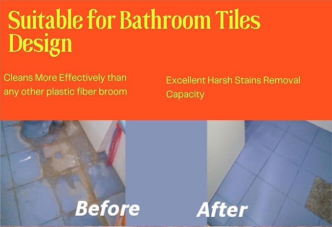 Indian Bathroom Floor Cleaning Dry Wet Natural Coconut Leaf Broom Traditional Hand-Tied (Set of 4) 38-40 Inches Long 5.5-6.5 Inches