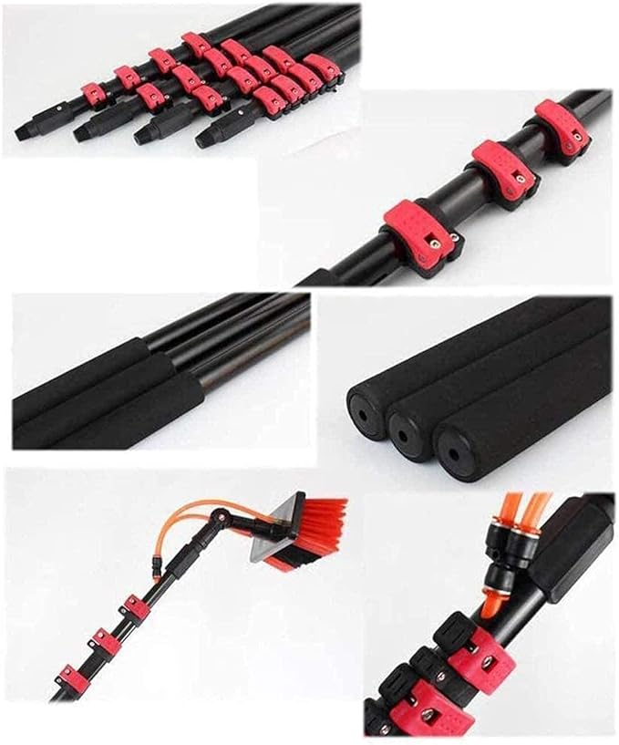 Window Cleaning Equipment Window Cleaning Brush3.6-11M Waterfed Telespole Truck Washing Brush with Pole System for Window Cleaning Photovoltaic Panel Cleaning18Ft/5.4M