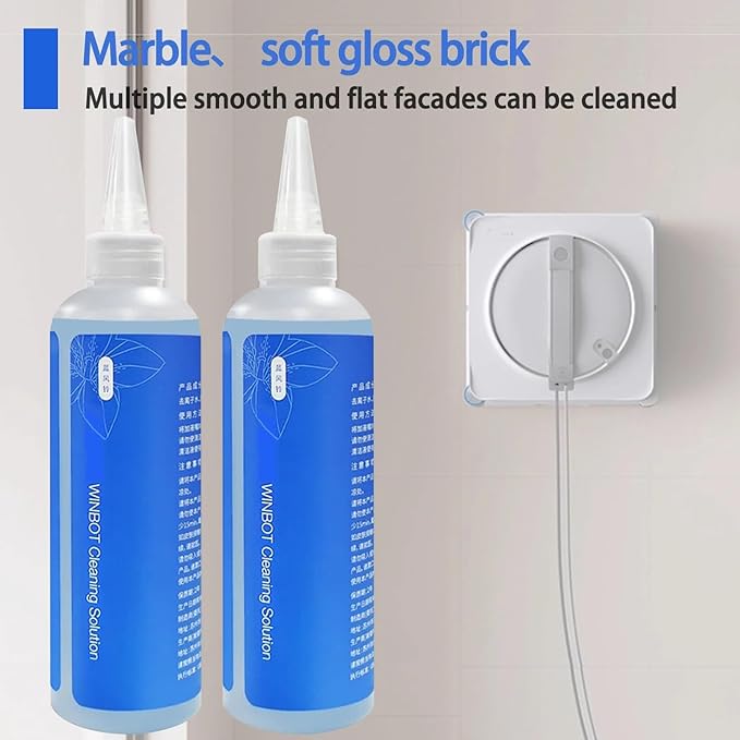 230ml Window Cleaning Solution - Compatible with Ecovacs Winbot W2 Omni/W2 Pro Omni/W2 Pro/W1/W1 Pro/W1s/Mini Robot Cleansing Fluid &amp Agent(5pcs)