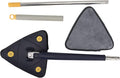 Extendable Triangle Mop 360 Degree Rotary ABS and Stainless Steel Lightweight 20.5oz - Efficient Corner Cleaning Fast Water Absorption Ideal for Home Floors and Walls
