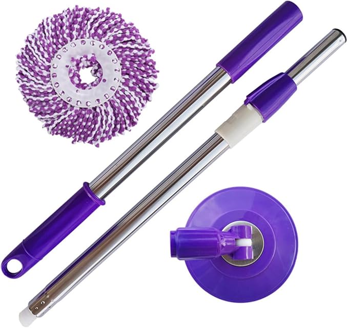 Ciieeo Heavy Duty Telescopic Stainless Steel Mop Detachable Handle Sturdy Household Cleaning Mop for Hardwood and Tile Floors Adjustable Length for Easy Use
