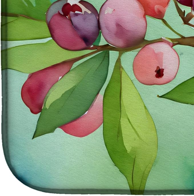 Caroline's Treasures DAC1634DDM Connecticut Mountain Laurels in Watercolor Dish Drying Mat Absorbent Dish Drying Mat Pad for Kitchen Counter Dish Drainer Mat for Countertop 14 x 21 Multicolor