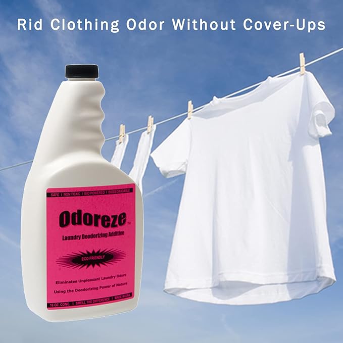 Natural Probiotic Clothing Smell Removal Laundry Additive: 16 oz. Concentrate Makes 64 Gallons