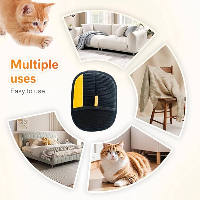 Pet Hair Removal Glove for Cats &amp Dogs New Pet Hair Remover Glove Electrostatic Pet Hair Removal Gloves for Dogs and Cats Reusable Pet Hair Remover Glove (3Pcs)