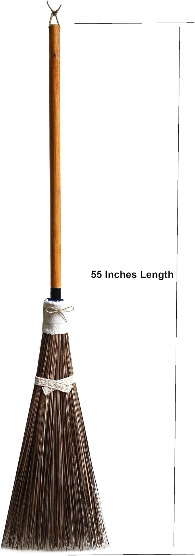 Coconut Broom - 55 Inches Length Heavy Duty Broom for Sweeping Patio Garden House Garage and Other Outdoor Spaces.