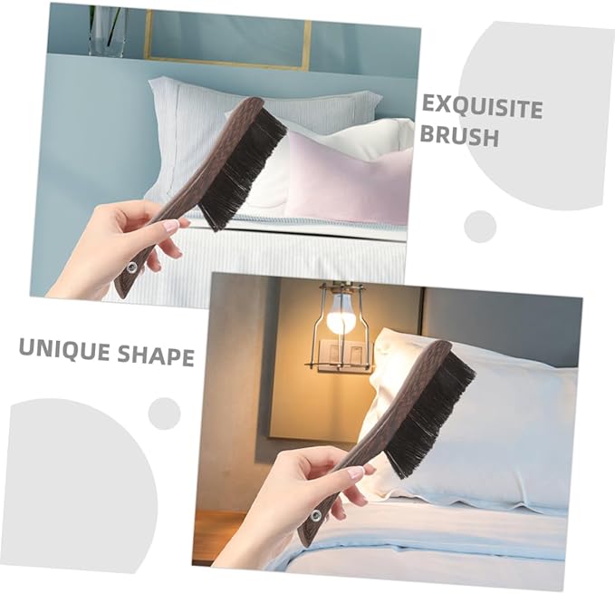 ABOOFAN 2Pcs Wooden Broom Brush Soft Bristle for Outdoor Furniture Household for Keyboards Instruments and Tight Spaces