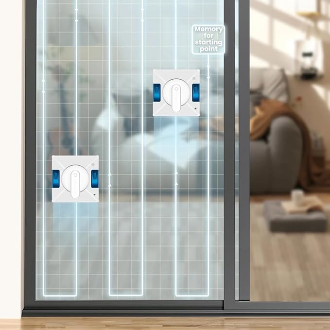 Smart Window Cleaning Robot with Dual Water Spray &amp Strong Suction
